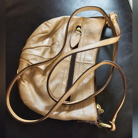 Coach Rose Gold Leather Crossbody EUC - Picture 9 of 16
